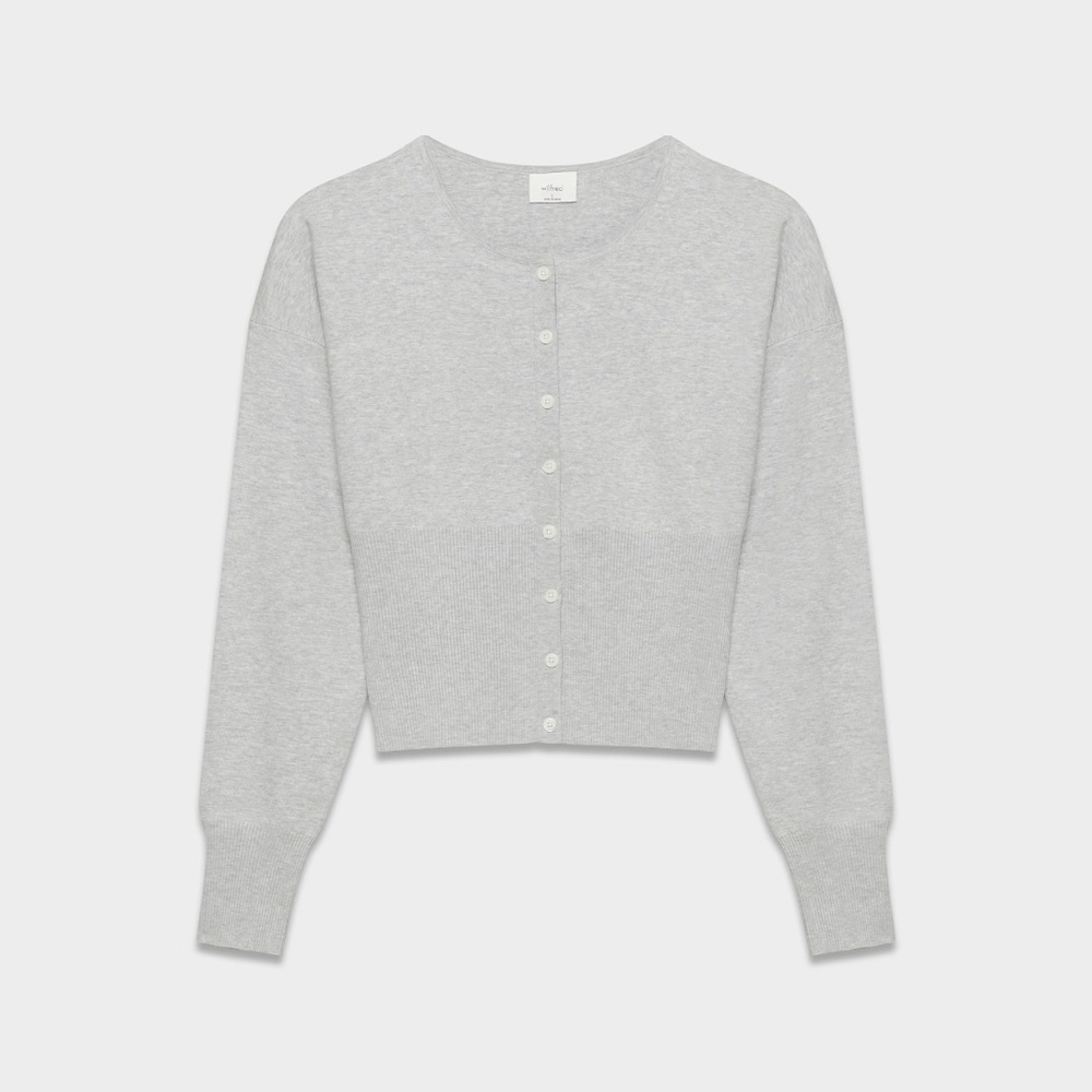 Aritzia Wilfred Golightly Cardigan in Heather Chrome Size Small
